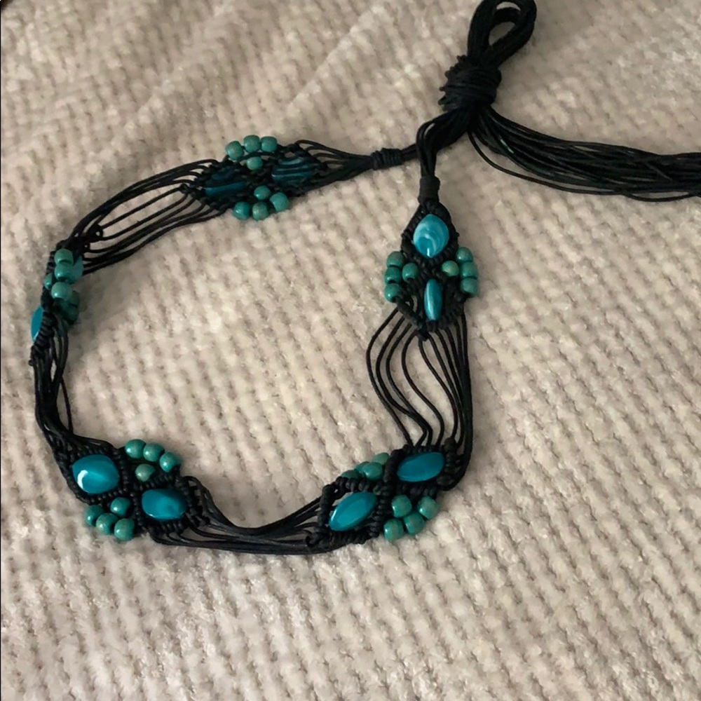 Black and turquoise belt